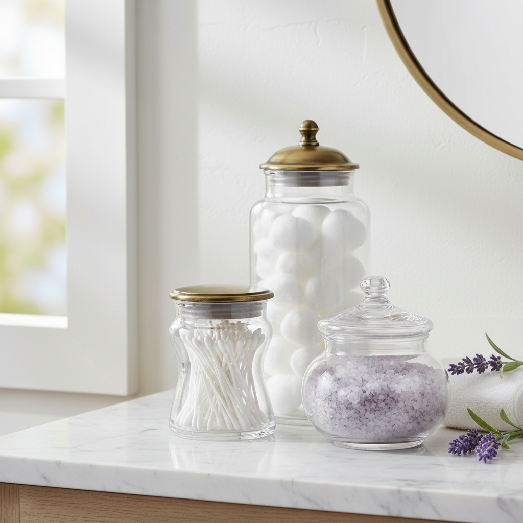 Small Space, Big Impact: How to Use Apothecary Jars for Kitchen and Bathroom Storage and Display