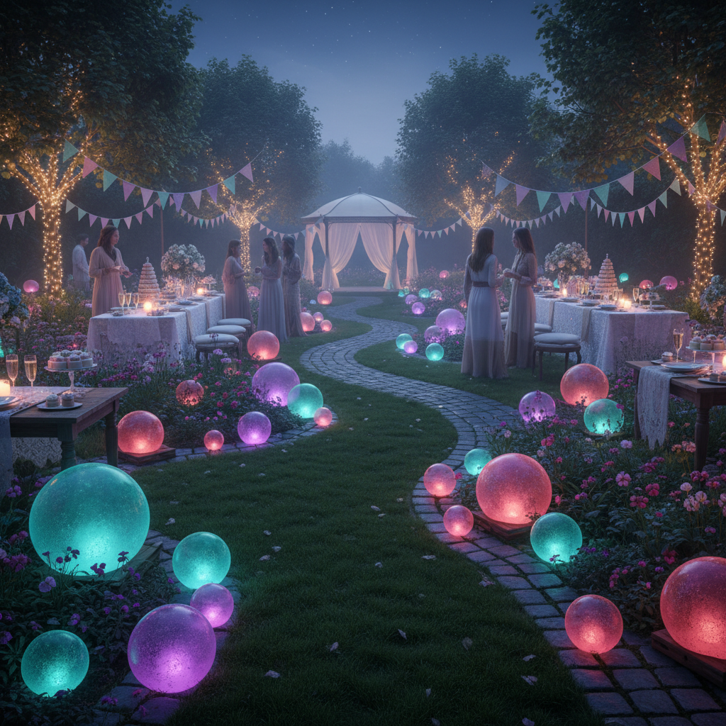 Where Smart Party Hosts Spend on Lighting and Skip Overpriced Rentals in Glowing Orb Color Changing Party Outdoor Decor