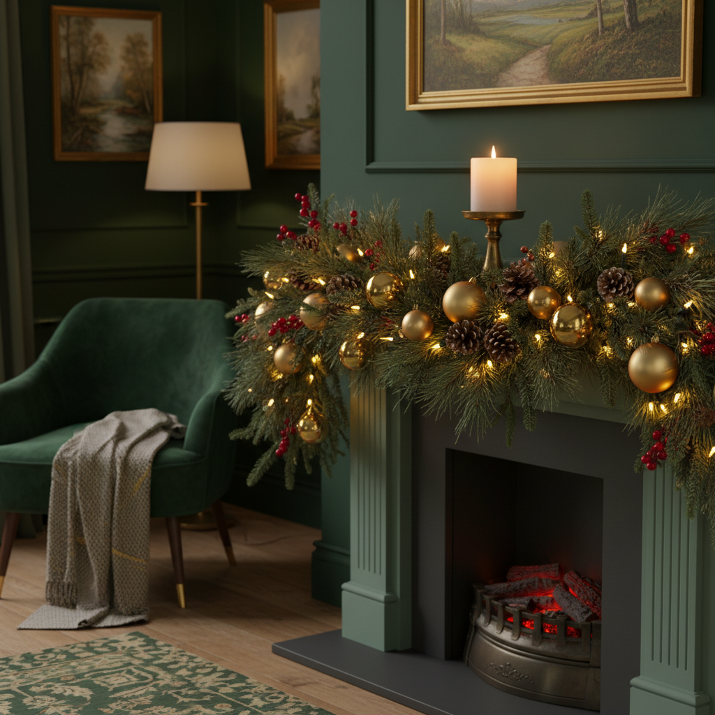 Artificial Pine Garland Winter Mantle Decorating Fixes That Worsen the Look: How Far to Push Layering in Your Holiday Display