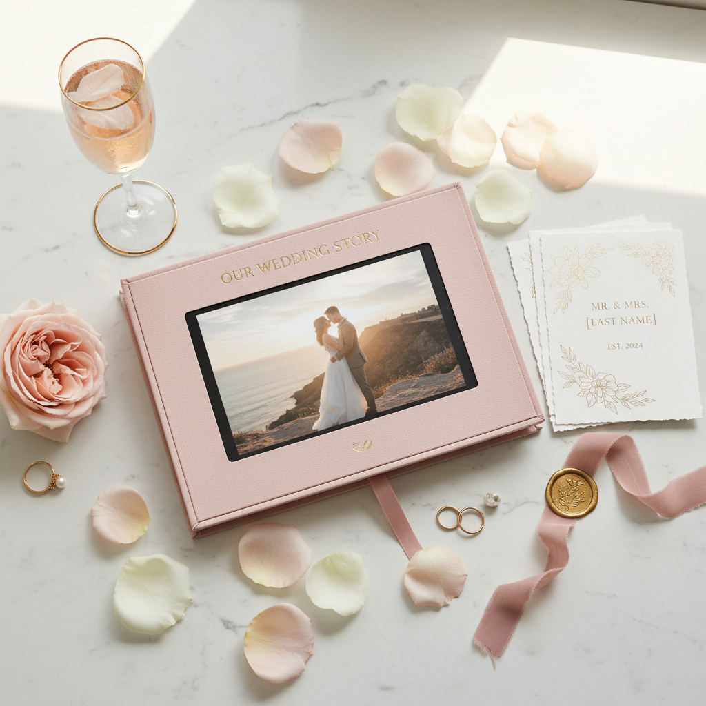Fading Wedding Memories in Your Keepsakes Now, a Lifetime of Regret Later — Prevented by a Personalized Wedding Album Video Memory Book