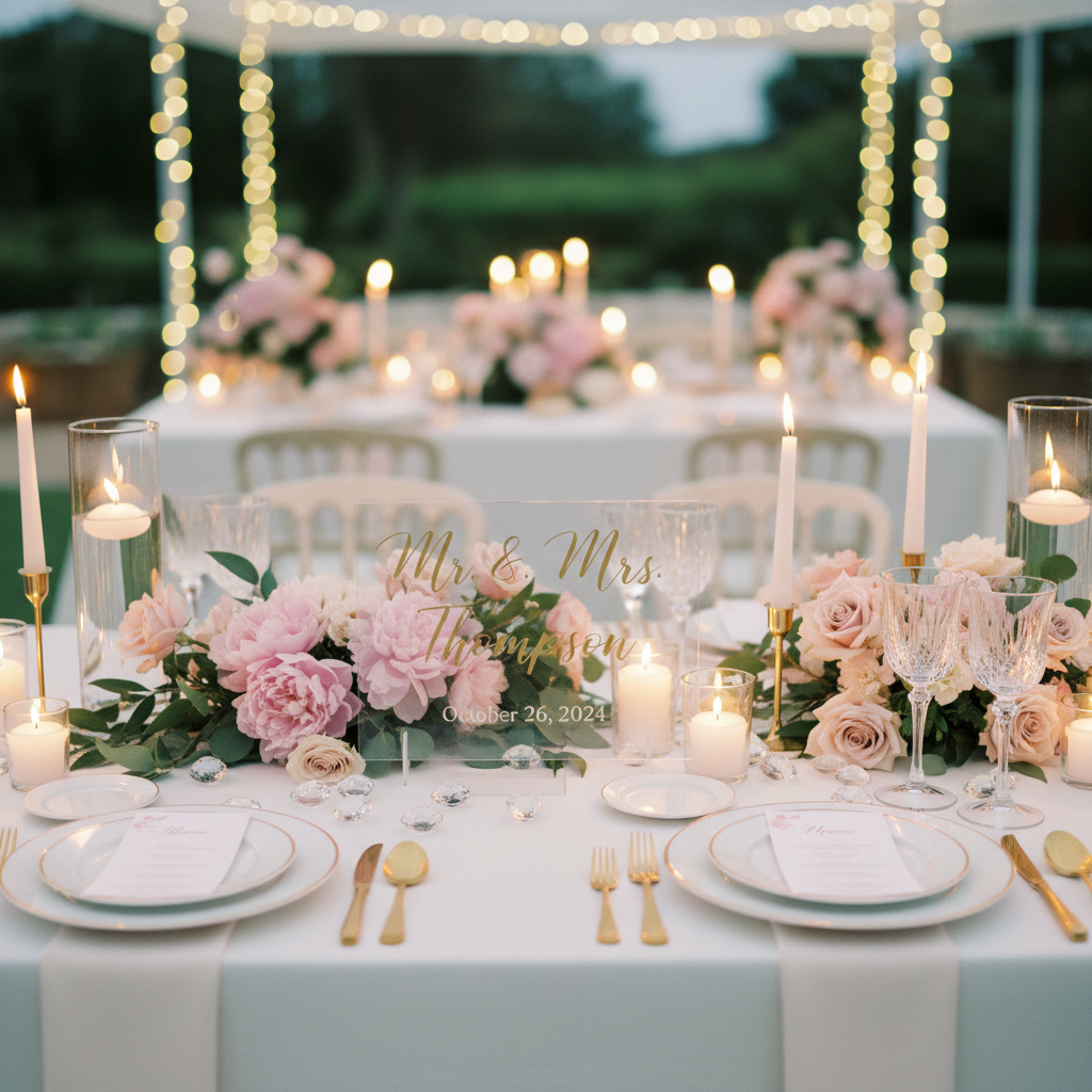Acrylic Wedding Ceremony Reception Table Sign Ideas: A Room-by-Room Guide to Cohesive Decor