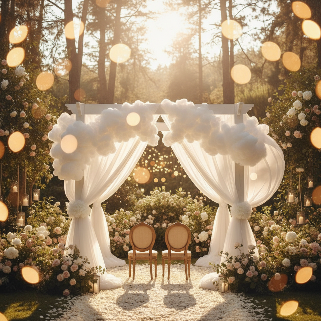 Wedding Ceremony Outdoor Draping Fabric Decor on a Tight Budget: A Dreamy Canopy Look You Can Pull Off Without Spending a Fortune