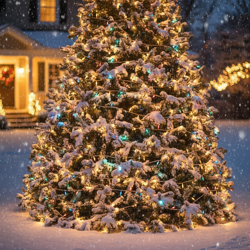 Warm White or Multicolor? Telling Two Outdoor Color Changing String Lights Christmas Tree Problems Apart by Light Behavior