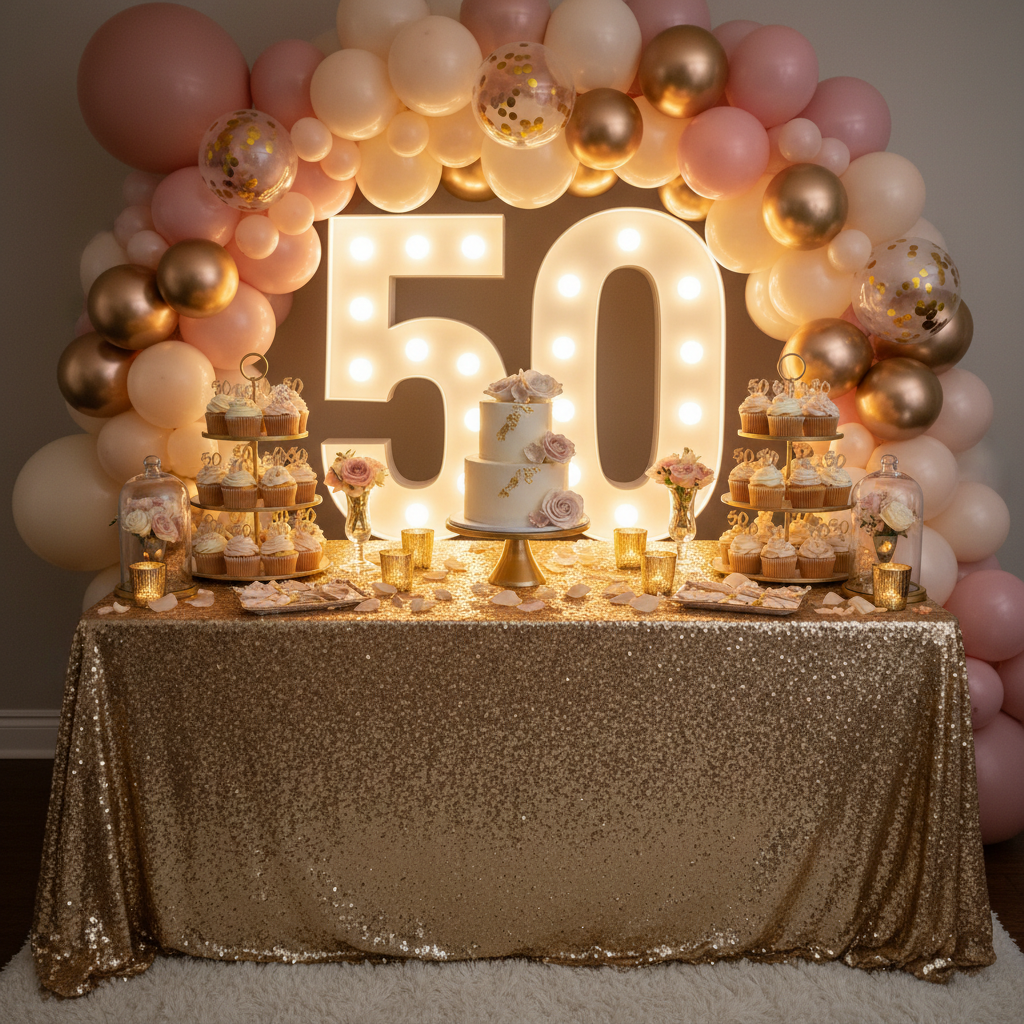 Glowing In, Flat Tablecloths Out: What Newer LED Marquee Letter Lights Birthday Party Decor Traded Away