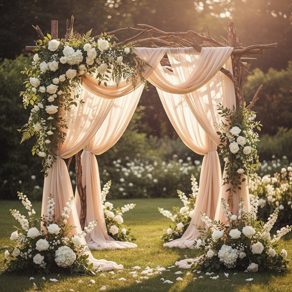 Wedding Arch Draping Fabric Backdrop Ideas in Every Ceremony Space: A Room-by-Room Guide to Stunning Visual Impact