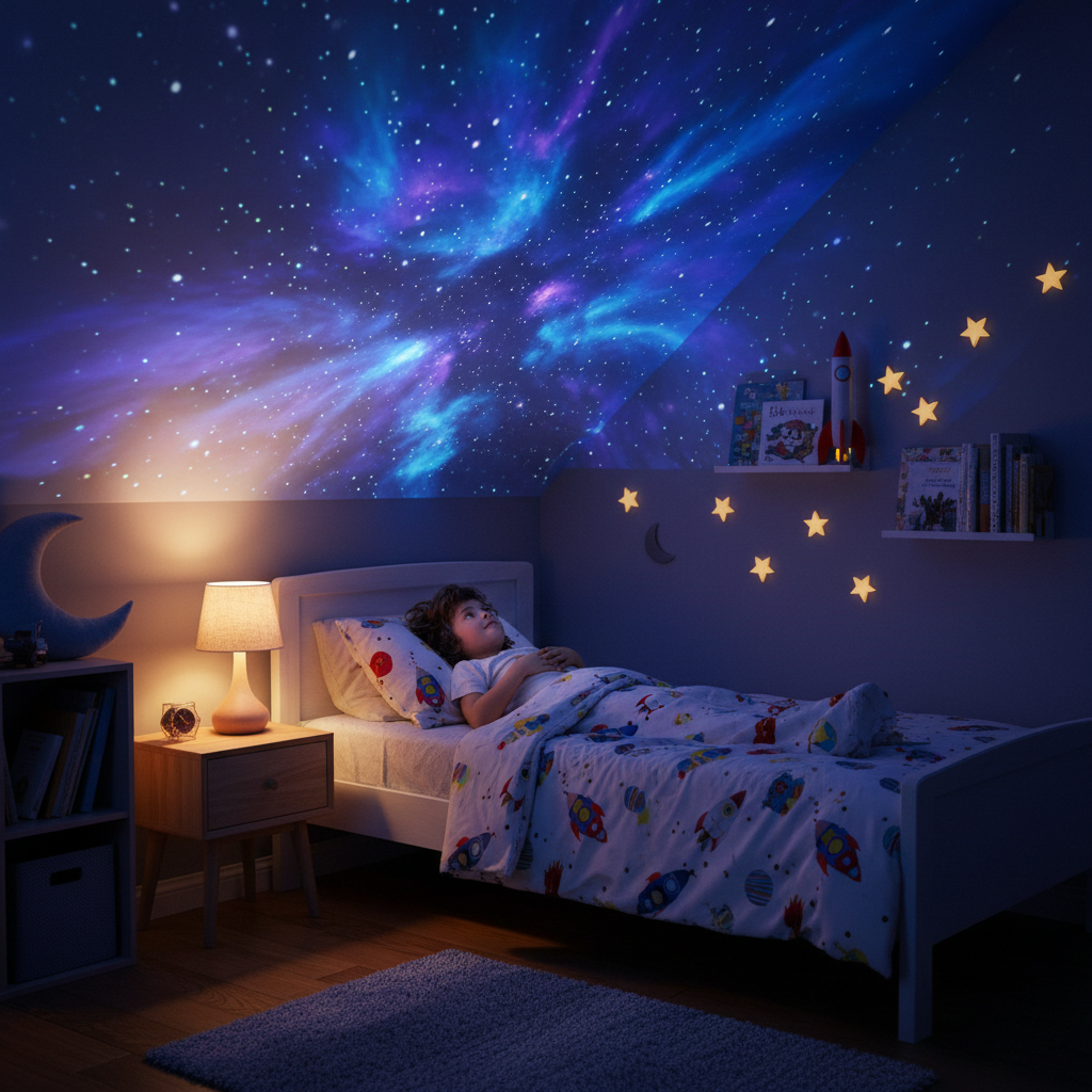 Galaxy Projector Night Light in a Kids Bedroom: A Room-by-Room Guide to Choosing the Perfect Star-Filled Gift