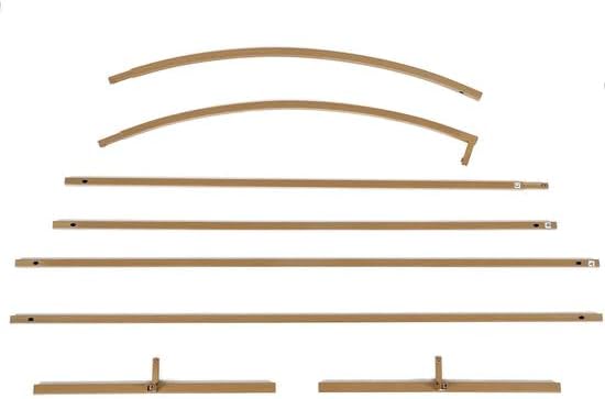 Tableclothsfactory 6ft Gold Metal Wedding Arch Chiara Backdrop Stand, Half Moon Floral Frame Arbor Display