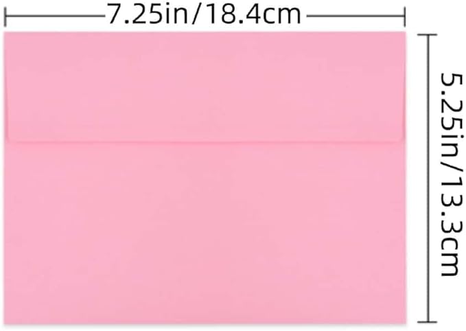 A7 Invitation Envelopes - Peel & Press - 24lb Heavy Duty Envelopes for Wedding Baby Shower Birthday Invitations - 5 1/4" x 7 1/4" (Pastel Pink, 100)