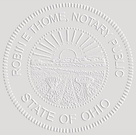 MaxMark Notary Seal Round Embosser for Ohio State - Includes Gold Burst Seal Labels (50 Count)