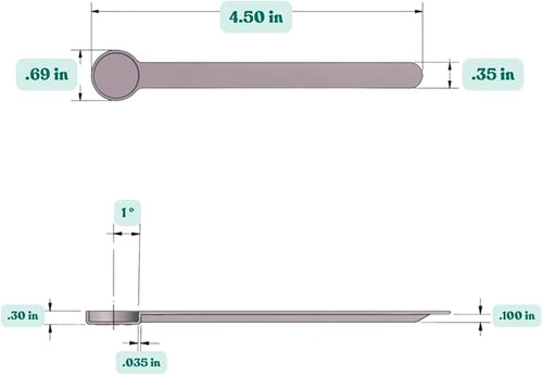 1/4 Teaspoon (1.25 mL) Long Handle Scoop for Measuring Coffee, Pet Food, Grains, Protein, Spices and Other Dry Goods (Pack of 25)