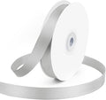 KMER LIFE 5/8" Wide x 50 Yards Silvery Single Faced Polyester Satin Ribbon, Silvery Satin Ribbon Perfect for Wedding Decor, Wreath, Crafts, Gift Wrapping & Other Projects (Silvery)