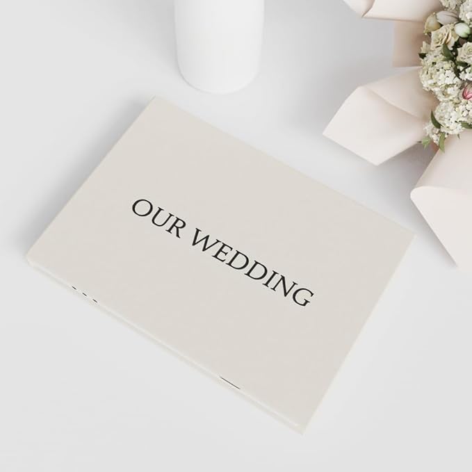 OUR WEDDING - Black Foil Luxury Linen Bound Video Book Album With 7" IPS Display, 4GB Memory & Rechargeable Battery (Up to 3 Hours)