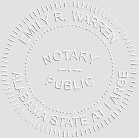 MaxMark Notary Seal Round Embosser for Alabama State - Includes Gold Burst Seal Labels (50 Count)