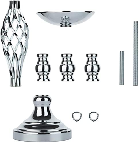 LANLONG 10pcs Metal Silver Candle Holders Road Lead Table Centerpiece Stand Pillar Candlestick for Wedding Candelabra Flowers Vases
