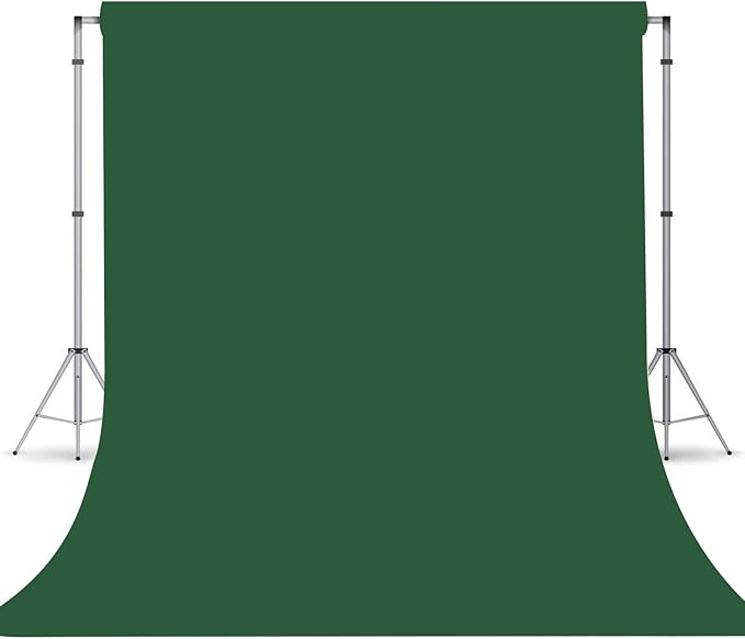 Dark Green Photography Backdrop for Photoshoot, Photo Backdrop Curtain, Perfect Dark Green Backdrops for Party Portrait Photoshoots Video Studio 8FTx10FT