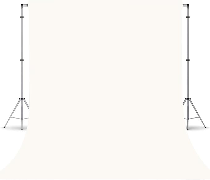 Ivory Photography Backdrop for Photoshoot, Photo Backdrop Curtain, Perfect Ivory Backdrops for Party Portrait Photoshoots Video Studio 8FTx10FT