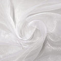 VDS White Organza Fabric, 15 Yards Continuous, 45” Wide, Wedding Party Decoration Iridescent Crystal Sheer Shiny Organza Tulle Bridal Dress DIY Crafts Costume Sewing Backdrop Arch Cloth