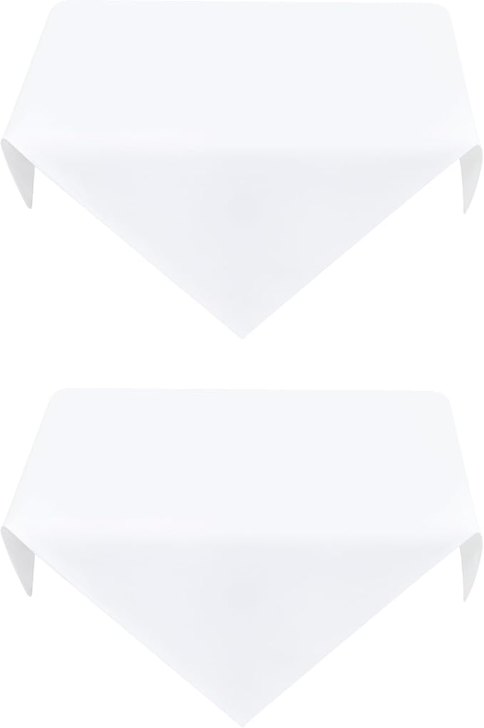 2 Pack Small Square Table Cloth 24X24 Inch White Washable Fabric Tablecloth Polyester Solid Table Cover for Night Stand End Tables Outdoor Indoor