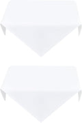 2 Pack Small Square Table Cloth 24X24 Inch White Washable Fabric Tablecloth Polyester Solid Table Cover for Night Stand End Tables Outdoor Indoor