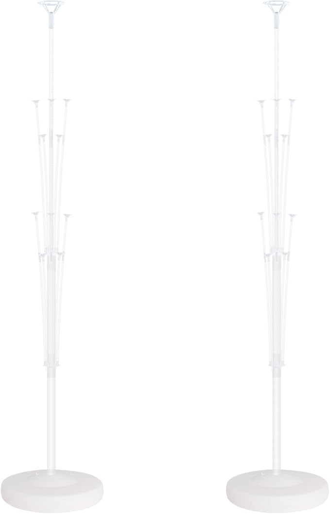 Balloon Column Stand Kit for Floor - Set of 2, Base and Pole,Balloon Tower Backdrop Decoration for Wedding, Birthday Party, or Bachelorette Parties (Balloons not included)