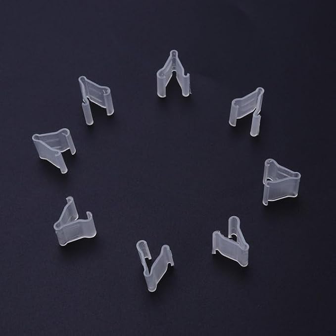 100Pcs Transparent Balloon V-shaped Clip Wedding Creative Balloon Clip Plastic V-shaped Wedding Party Halloween Sealed Decorations