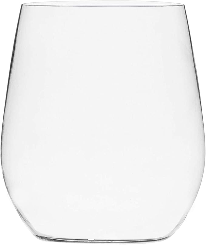 Munfix Plastic Stemless Wine Glasses 48 Pack, Disposable 12 Oz Clear Plastic Wine Cups Shatterproof Recyclable and BPA-Free