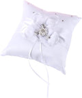 PRETYZOOM Bride Vintage Rings Bridal Bearer Pillow Retro Decor Wedding Faux Pearl Ribbons Pillows Girl Mini Basket Quinceanera Pearl Rings White Artificial