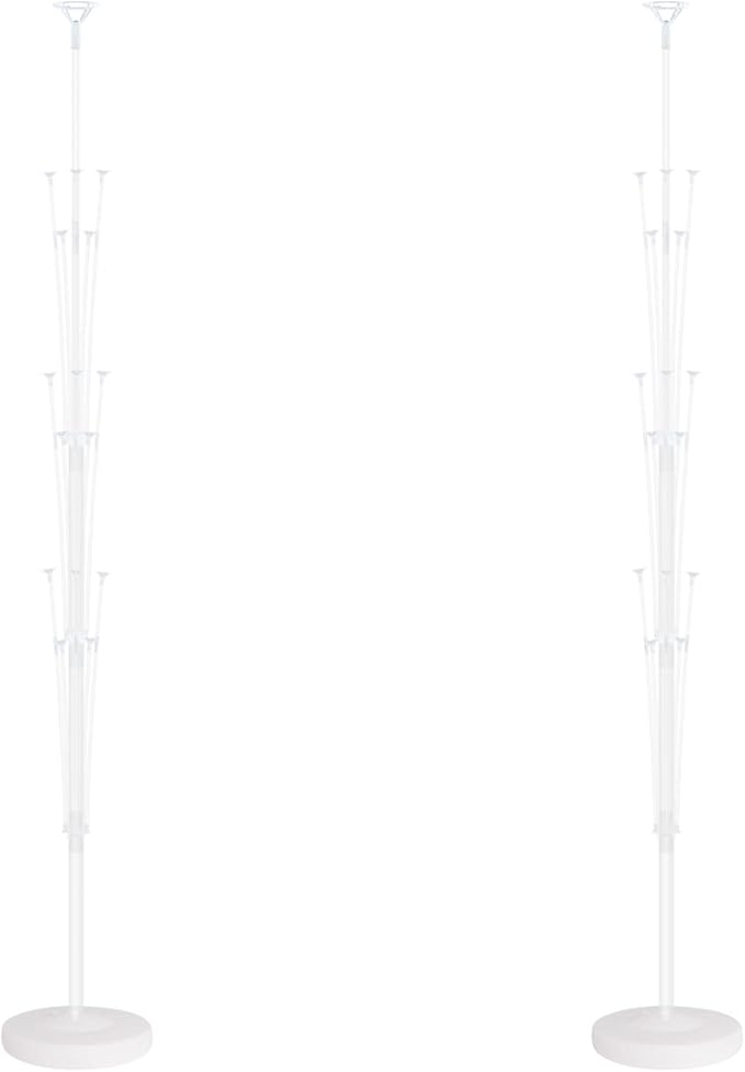 Column Stand Kit Set of 2 - Balloon Stand With Base and Pole, Tower Backdrop Decoration for Wedding, Baby Shower, Birthday Party, or Bachelorette Parties (No Balloon)