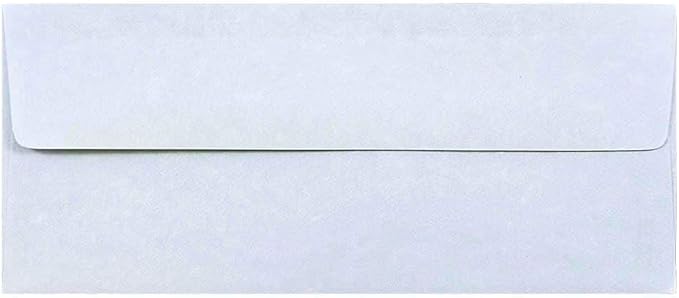 JAM PAPER #10 Business Parchment Envelopes - 4 1/8 x 9 1/2 - Blue Recycled - 50/Pack