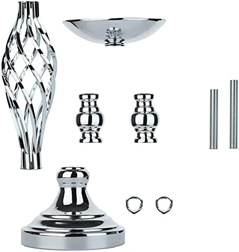 LANLONG 10pcs Metal Silver Candle Holders Road Lead Table Centerpiece Stand Pillar Candlestick for Wedding Candelabra Flowers Vases
