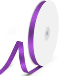 3/8" x 100 Yards Satin Ribbon - Purple Silk Ribbon with Spool - Ideal for Gift Wrapping, Floral Bouquets, Crafts, Wedding Party Decorations, Christmas and Sewing Projects
