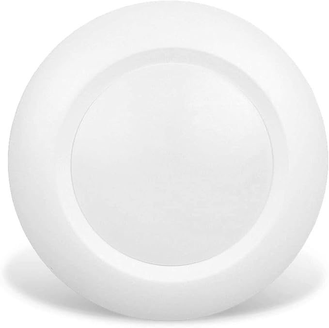 4 Inch LED Low Profile Recessed & Surface Mount Disk Light, Round, 10W, >600 Lumens, 3000K Warm White, CRI80, DOB Design, Dimmable, cETLus Listed, 1 Pack(White)