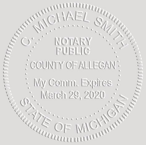MaxMark Notary Seal Round Embosser for Michigan State - Includes Gold Burst Seal Labels (50 Count)