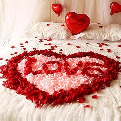 ocharzy 1000pcs Rose Petals Artificial Silk Flower Rose Petals for Wedding Decorations, Romantic Night, Valentine's Day, Parties, Events (Champagne Like Pink)