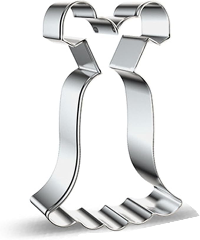 Large Size Dress Shaped Cookie Cutter, Stainless Steel Short Sleeved Wedding Dress Princess Dress Cookie Cutter, 4.9 Inches