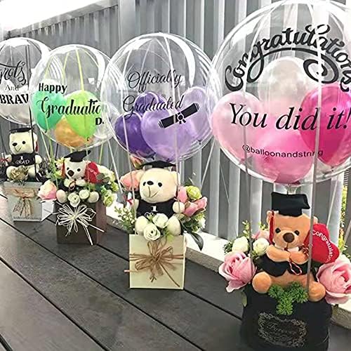 Balloon Stand Kit, 15 pack Balloon Stick Holder with Base for Table Top Centerpiece Party Decoration, Reusable Balloon Column Stand Suit for Happy Birthday/Graduation/Wedding Parties