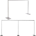 20ft x 10ft Adjustable Telescopic Heavy Duty Portable Pipe and Drape Backdrop Stand Photography Background Party Event Wedding Decoration Exhibition Trade Show Photo Studio Support Equipment