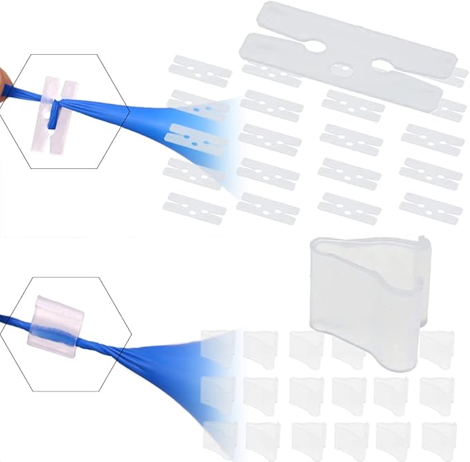 200 Pcs Balloons Mouth Clamp Transparent Balloon Closure the V-shaped Balloon Clip Plastic Balloon Tying Tools for Quickly Knotting and Sealing Balloons【Large capacity packaging】