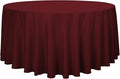 sancua Round Tablecloth - 108 Inch - Water Resistant Spill Proof Washable Polyester Table Cloth Decorative Fabric Table Cover for Dining Tables, Buffet Parties and Camping, Burgundy