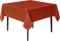 sancua Small Square Tablecloths 36x36 Inch Rust - Fall Table Cloth for Square or Round Tables, Burnt Orange Washable Polyester Fabric Table Cover for Thanksgiving Nightstand End Bedside Tables