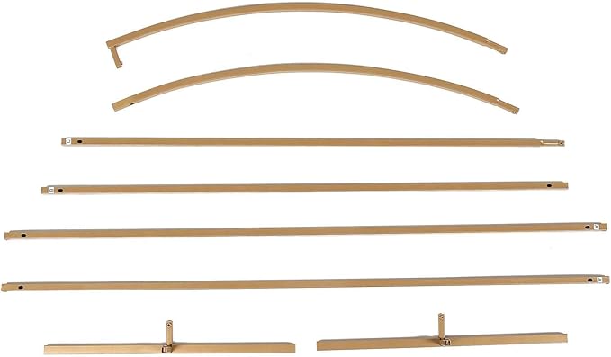 Tableclothsfactory 7ft Gold Metal Wedding Arch Chiara Backdrop Stand, Half Moon Floral Frame Arbor Display