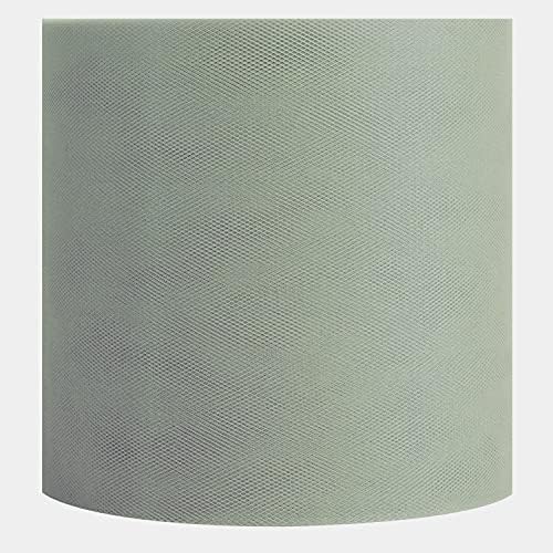 Tulle Fabric Roll, 6” by 200 Yards (600FT) Tulle Organza Fabric Spool for DIY Tutu Skirt Baby Shower Decor Wedding Backdrop Crafts Birthday Party Supplies (Sliver)
