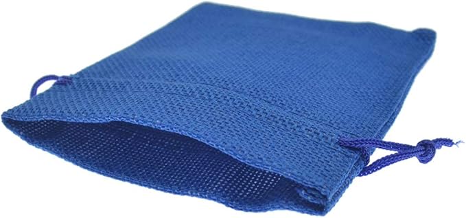 20pcs Burlap Gift Bags, 2.7 x 3.5 inch Linen Favor Drawstring Bags, Jute Baby Shower Wedding Jewelry Candy Packing Pouches (Royal Blue)