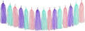 Pink-Purple Mint Mermaid Ocean-Themed Party-Decorations - 15pcs Tassel Garland Streamers Wedding Birthday Engagement Baby Bridal Shower Tassels Banner Decor Panduola