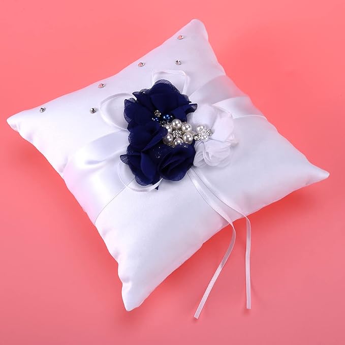 Page boy Fake Pearls Pearl Decoration Ribbon Decoration Retro Decor Artificial Garland Decorated Garland Wedding Pillow Ring Accessories Basket Wedding Supplies Bride