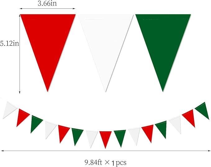 Red White Green Christmas Decorations - 23pcs Tissue Paper Flowers Pom Poms Tassel Garland Banner 3D Christmas Tree Paper Streamers Birthday Party Decorations For Home Indoor Outdoor Hanging Decor