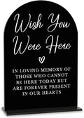 Acrylic Wedding Sign Wedding Signs for Ceremony Wish You Were Here Sign for Wedding Modern Calligraphy Arch Acrylic Table Top Sign for Wedding Reception and Event Party Table(black）
