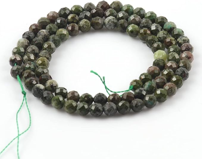 Song Xi 180pcs 2mm Natural Dragon Blood Gemstone Beads Faceted Round Loose Stone Beads for Jewelry Making