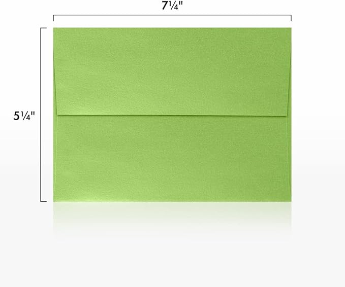 LUXPaper A7 Invitation Envelopes | Peel & Press | 5 1/4" x 7 1/4" | Fairway Metallic | 80lb. Text | 500 Qty