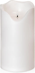 Homemory 6.3" x 12" Extra Large Outdoor Waterproof Candle with Auto 6-Hour Timer, White Plastic Made, Long Last for Months